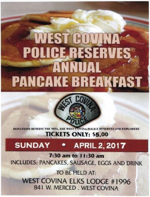 West Covina Reserves Pancake Breakfast