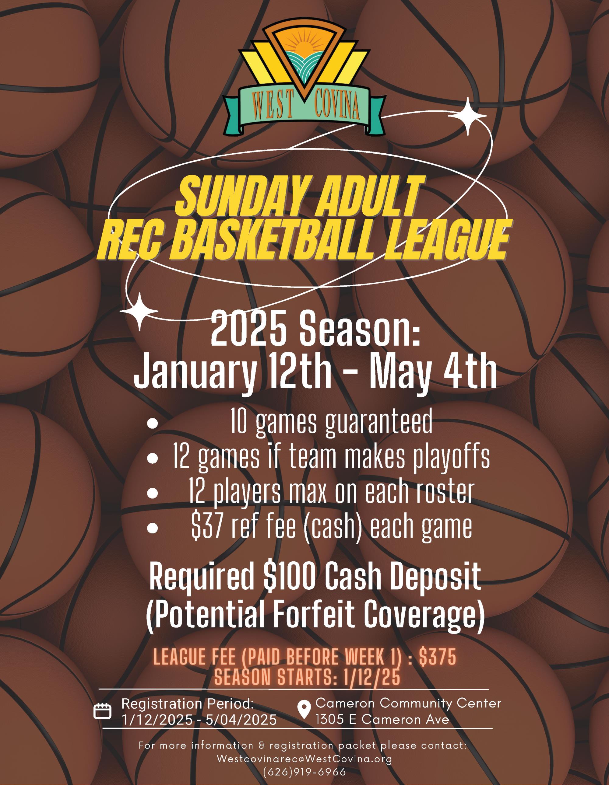 Sunday Adult Basketball League