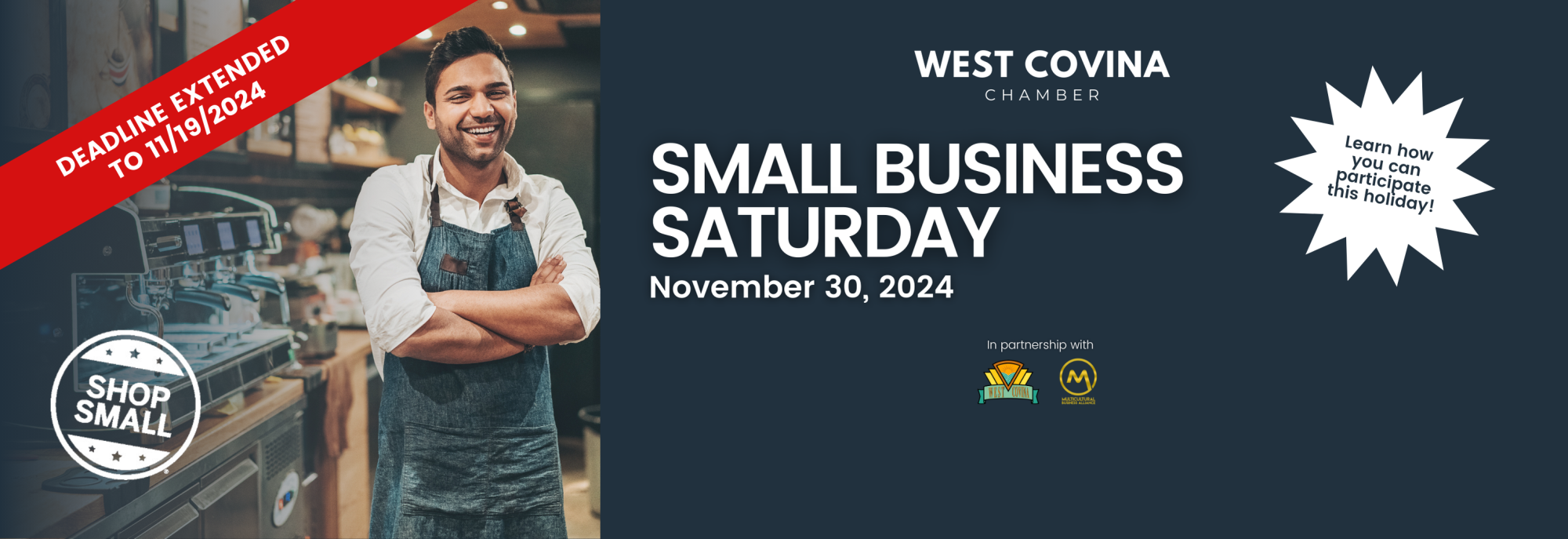 Small Business Saturday Program Website Banner